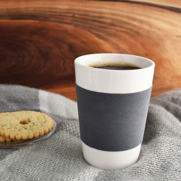 Velour - Grey Band Porcelain Mug - Limolin 