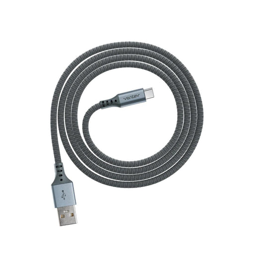Ventev - Charge & Sync USB-C to USB-A Cable 4ft Alloy - Steel Gray (AC4 - STL256513) - Limolin 