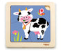 VIGA - Wooden Puzzle - Cow - 4 Pcs - Limolin 
