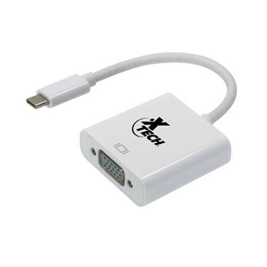 Xtech - Adapter VGA Female to USB-C Male White Nickel Plated (XTC - 550) - Limolin 