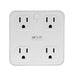 Nexxt - Smart Home WiFi Surge Protector Wall with 4 Outlets 4 Side USB Ports 110V, Amazon Alexa or Google Assitant