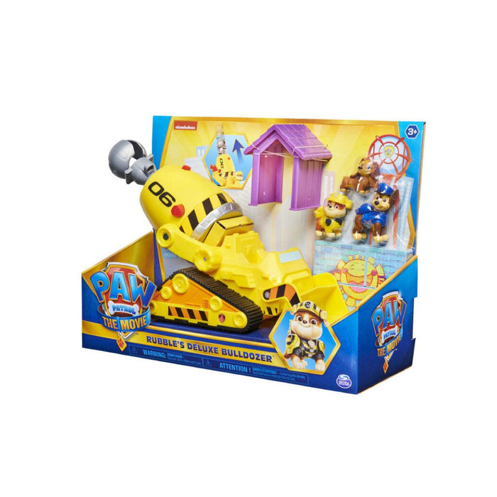 Paw Patrol Rubble's Deluxe Bulldozer with 3 Action Figures Toy
