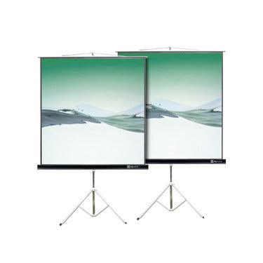 Klipxtreme - Projection Screen on Tripod Stand 86inch 4:3 Aspect Ratio Portable Includes Storage Case