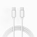 HyperGear - Charge & Sync PD USB-C to USB-C Cable 3ft PD up to 3Amp BULK - White