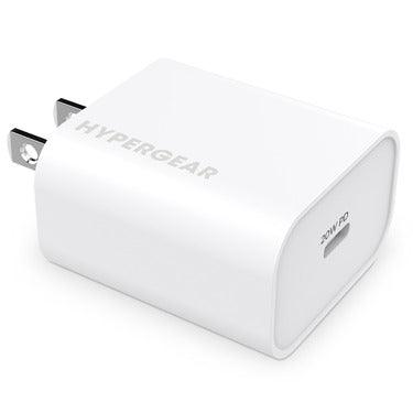HyperGear - Wall Charger 1 Port USB-C 20W PD MagSafe Compatible Fast Charge BULK - White