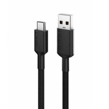 Alogic - Charge & Sync USB-C to USB-A Double Braided Extremely Strong Cable 3ft Elements Pro 480Mbps - Black