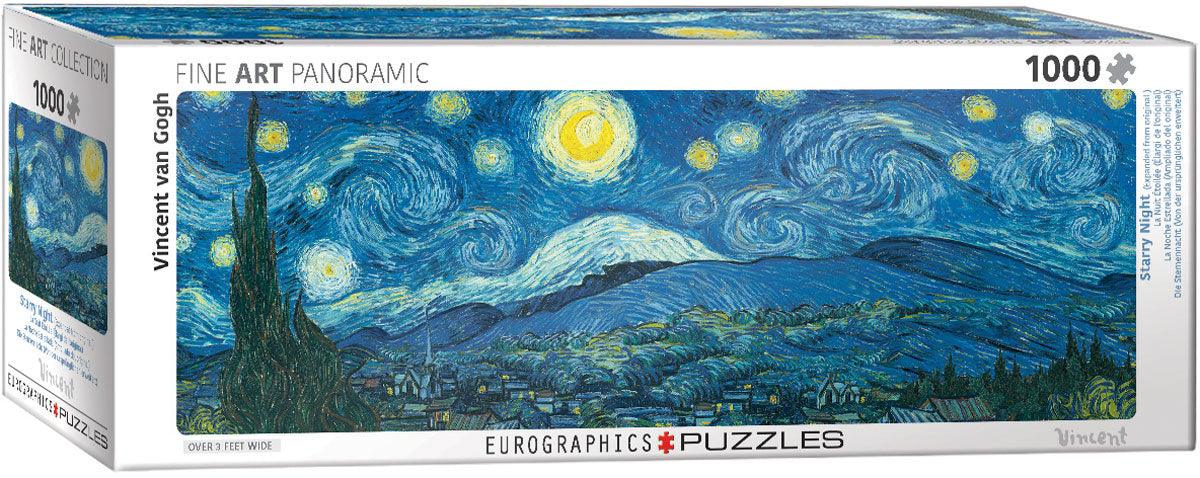 Eurographics - Starry Night Panorama Expanding Upon The Works By Van Gogh (1000-Piece Puzzle)