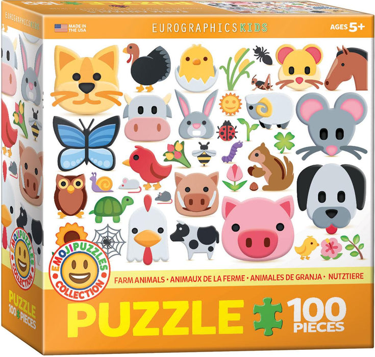 Eurographics - Farm Animals Emojipuzzles 100pc (100pc Puzzle)