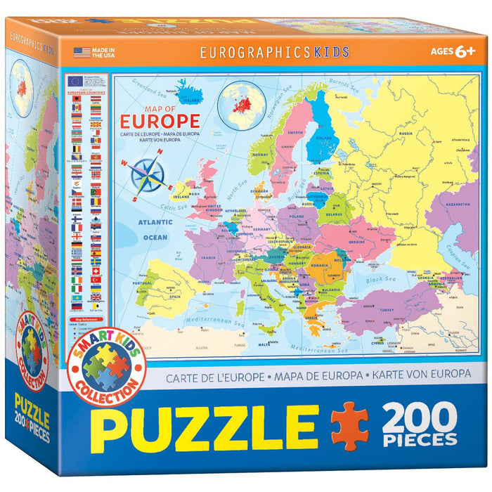 Eurographics - Map of Europe (200pc Puzzle)