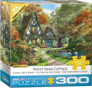 Eurographics - White Swan Cottage by Dominic Davison (300 pc -  XL Puzzle Pieces)