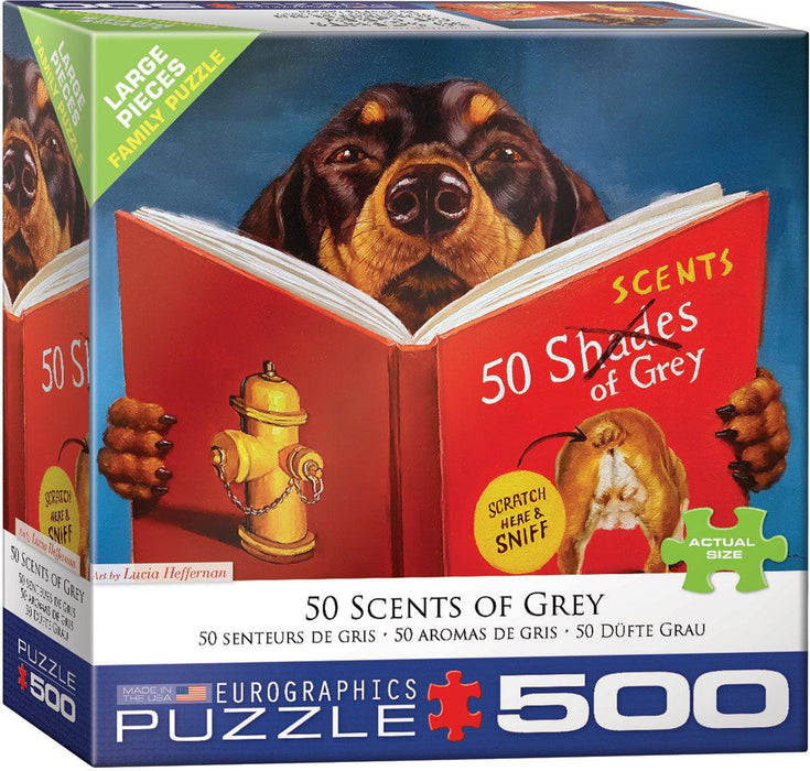 Eurographics - 50 Scents of Grey by Lucia Heffernan (500 pc - Large Puzzle Pieces)