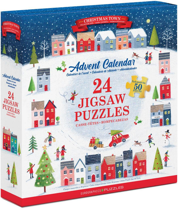 Eurographics - Christmas Town Advent Calendar II  by Joanne Cave (Book Style Advent Calendars   (24 mini 50pc Puzzle)  )