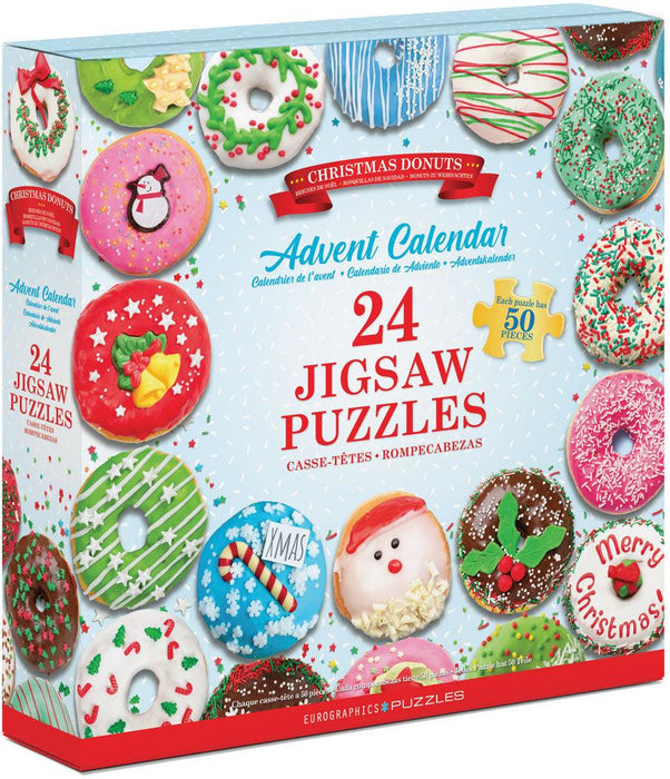 Eurographics - Christmas Donuts  Advent Calendar II (Book Style Advent Calendars   (24 mini 50pc Puzzle)  )