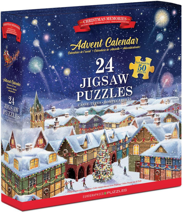 Eurographics - Christmas Memories  Advent Calendar II by Simon Treadwell  (Book Style Advent Calendars   (24 mini 50pc Puzzle)  )