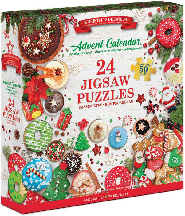 Eurographics - Christmas Delights Advent Calendar II (Book Style Advent Calendars   (24 mini 50pc Puzzle)  )