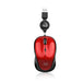 Adesso - Mouse Wired Retractable Cord 2.5ft S8R 3 Button up to 1200dpi PC/Mac - Red - Default Title - Limolin 