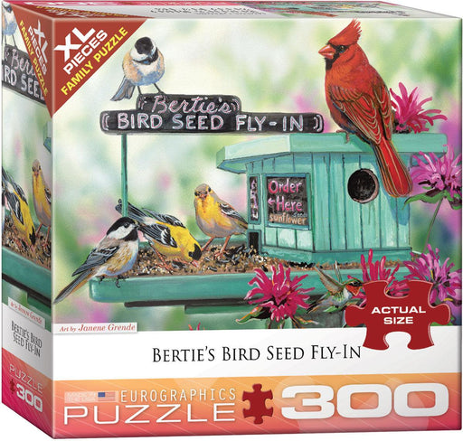 Eurographics - Bertie's Bird Seed Fly-In by Janene Grende (300 pc - XL Puzzle Pieces)