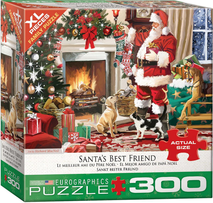 Eurographics - Santa's Best Friend by Richard MacNeil (300 pc - XL Puzzle Pieces)