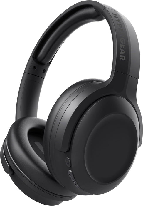 HyperGear - Headphones Bluetooth Stealth 2 Active Noise Cancelling Built in Mic 18hr Play Time Over the Ear Comfort Mulitpoint Connection - Black