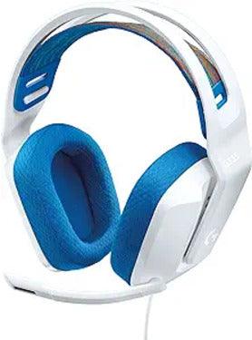Logitech - Gaming Headset G335 with Boom Mic Adjustable Headband Volume Control Mute PC/Console 3.5mm - White/Blue