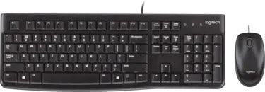 Logitech - Keyboard & Mouse Combo Wired MK120 1000dipi PC - Black