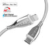 Naztech - Charge & Sync Lightning MFI to USB-C Titanium Braided Ballistic Nylon Cable 6ft Fast Charge Reinforced Metal Alloy Connectors - White