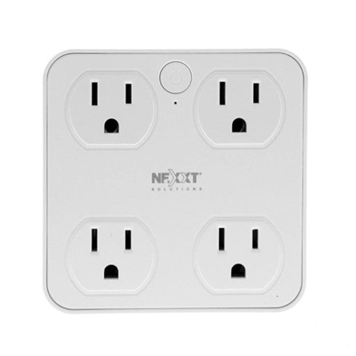 Nexxt - Smart Home WiFi Surge Protector Wall with 4 Outlets 4 Side USB Ports 110V, Amazon Alexa or Google Assitant